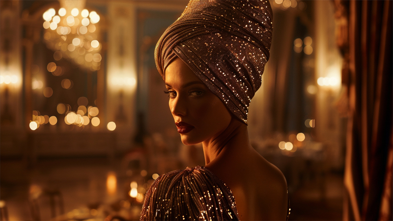 alt="a woman wearing head wraps"