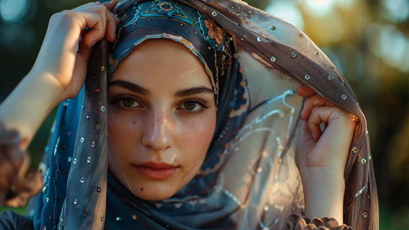 alt="A woman wearing hijab"
