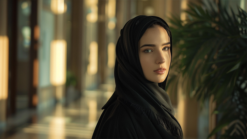 alt="a woman wear a hijab"