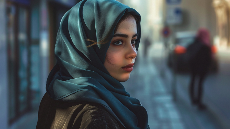 alt="a woman wear a hijab"