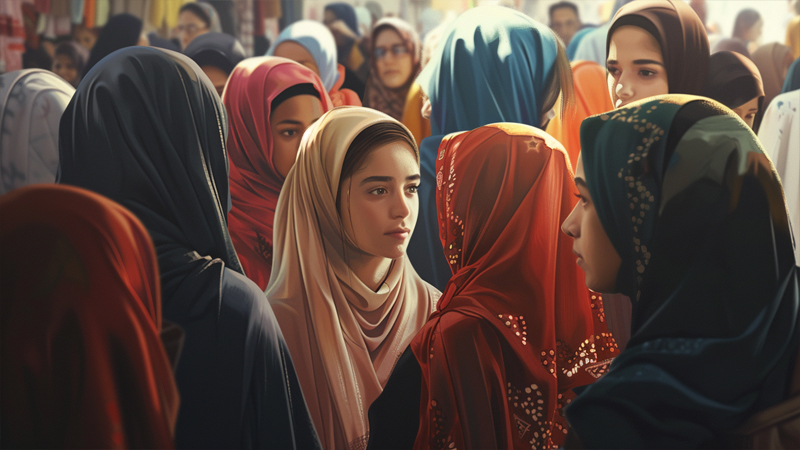 alt="Women wearing hijabs"