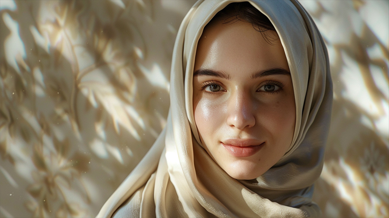 alt="A woman wearing hijab"