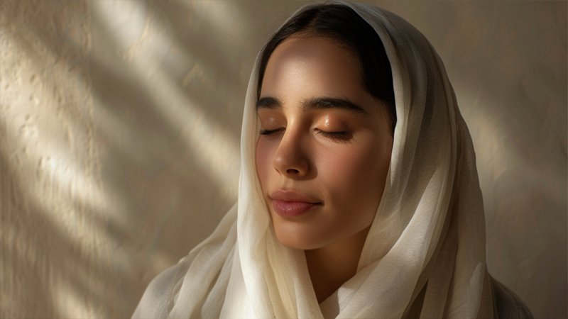 alt="A woman wearing hijab"