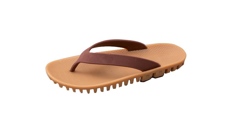 alt="Rubber sole slippers showing durable outsole structure and anti-slip tread design for OEM and wholesale projects"
