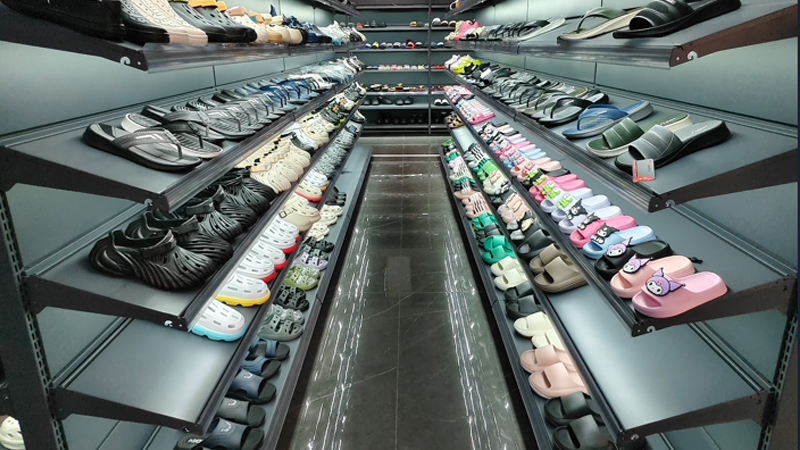 PU and EVA slippers showing different market positioning from premium fashion designs to functional casual footwear